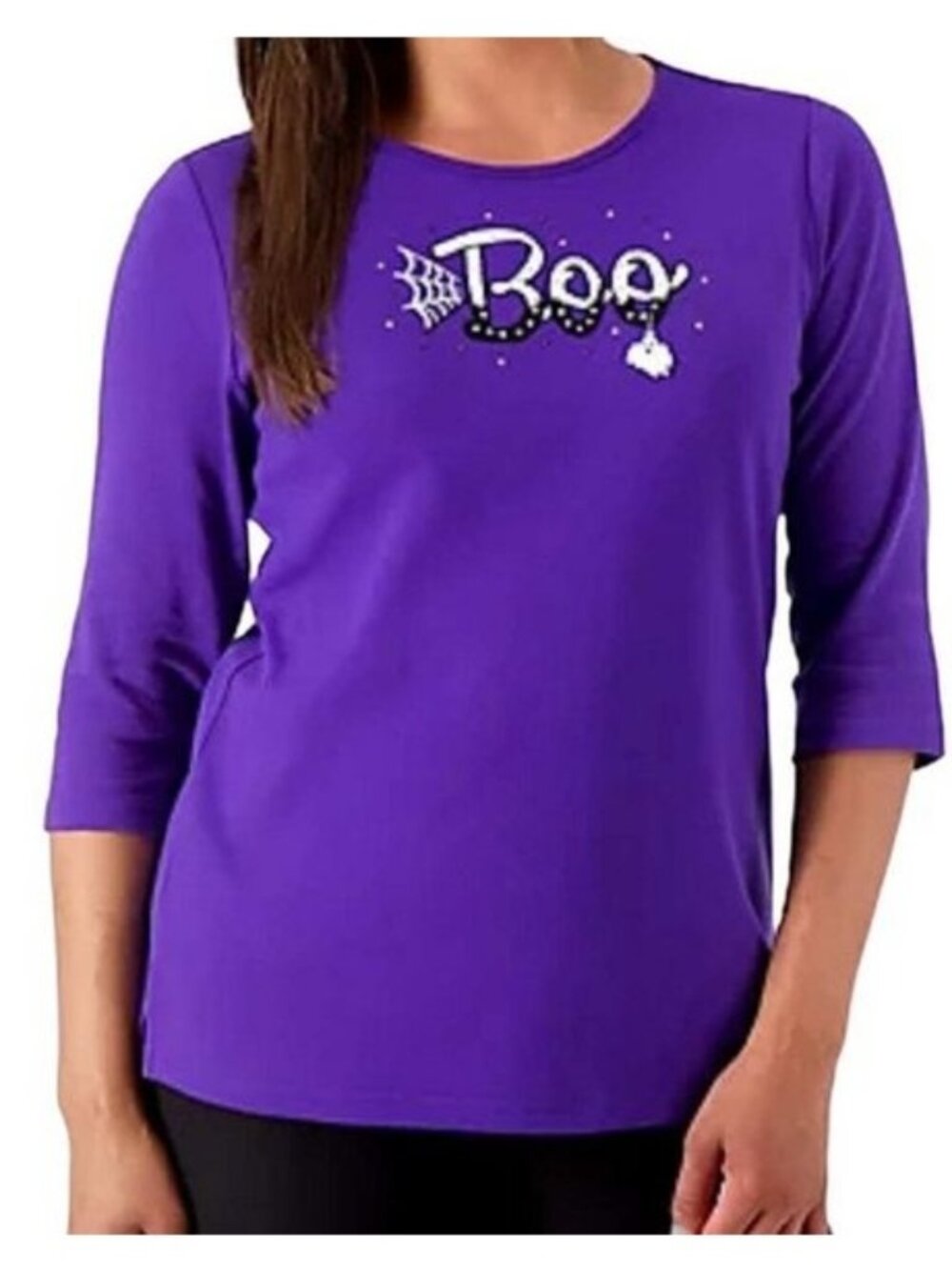 Quacker Factory Fall Charm 3/4 Sleeve TOP (313)